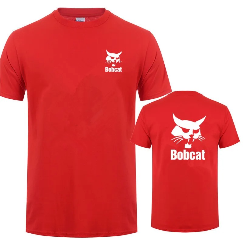 Bobcat T Shirt Summer Men Shor - Heavy Equipment Logos 리뷰 및 가격