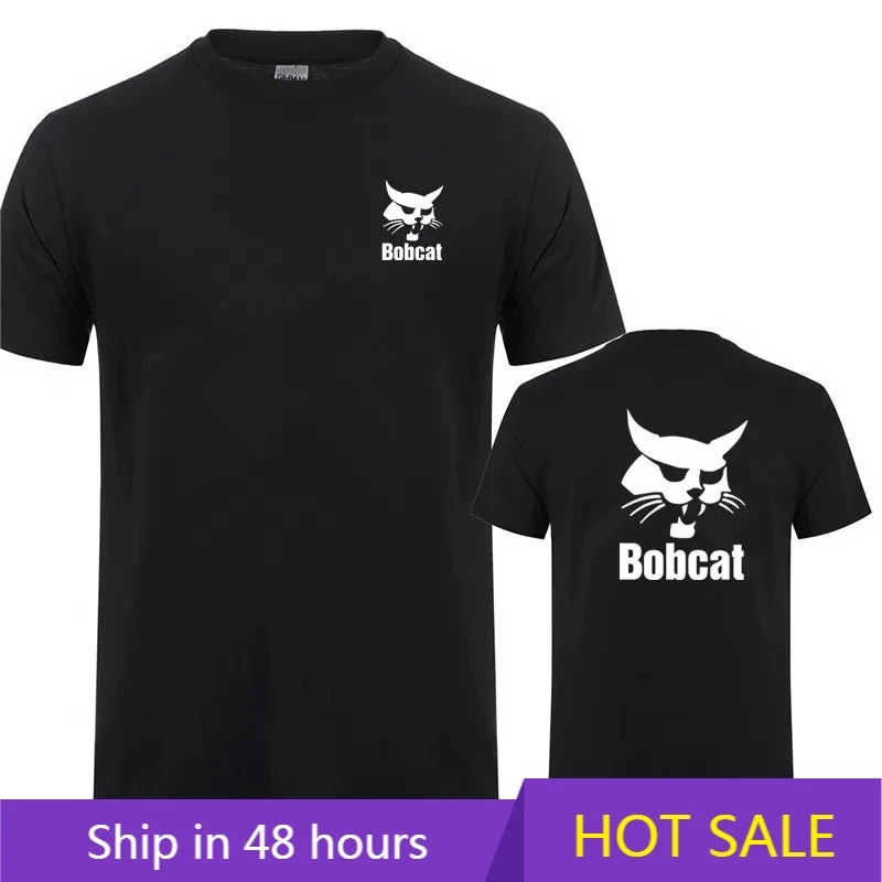 Bobcat T Shirt Summer Men Shor - Heavy Equipment Logos 리뷰 및 가격